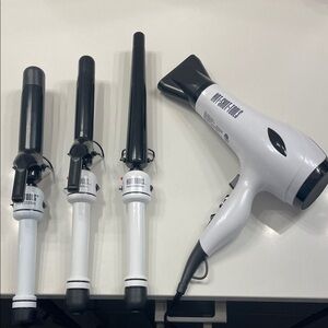 Hot Tools Professional Black and Pearl White Hair Styling Set